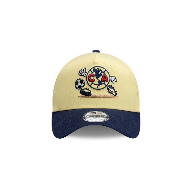 NEW CLUB AMERICA 9FORTY A-FRAME CARTOON CAP YELLOW & NAVY ADJUSTABLE