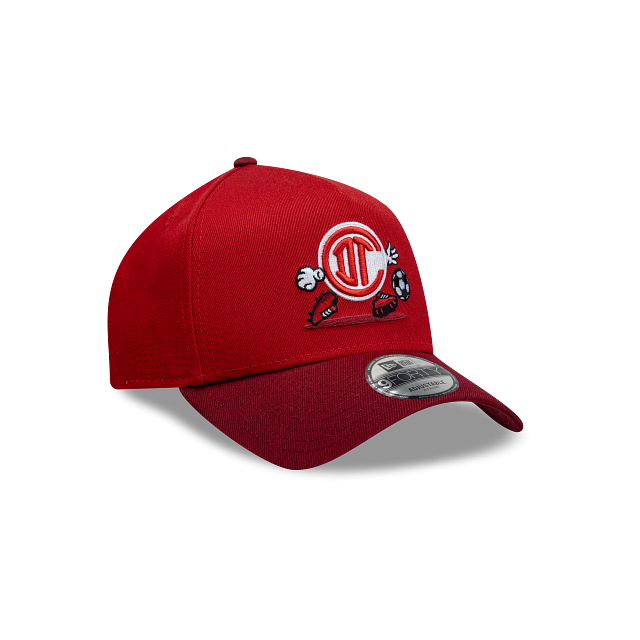 NEW TOLUCA FC 9FORTY A-FRAME CARTOON CAP RED & MAROON ADJUSTABLE