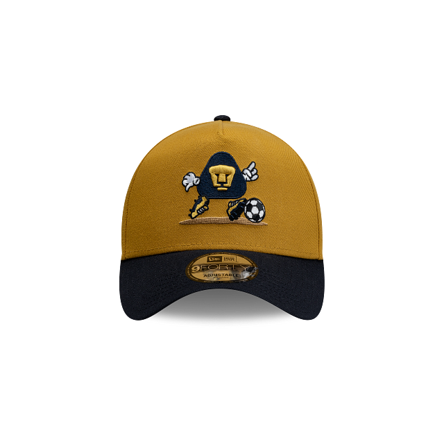 NEW PUMAS UNAM 9FORTY A-FRAME CARTOON CAP GOLD & BLACK ADJUSTABLE
