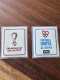 QATAR FIFA WORLD CUP 2022 FOOTBALL SET OF PATCHES  WHITE VERSION
