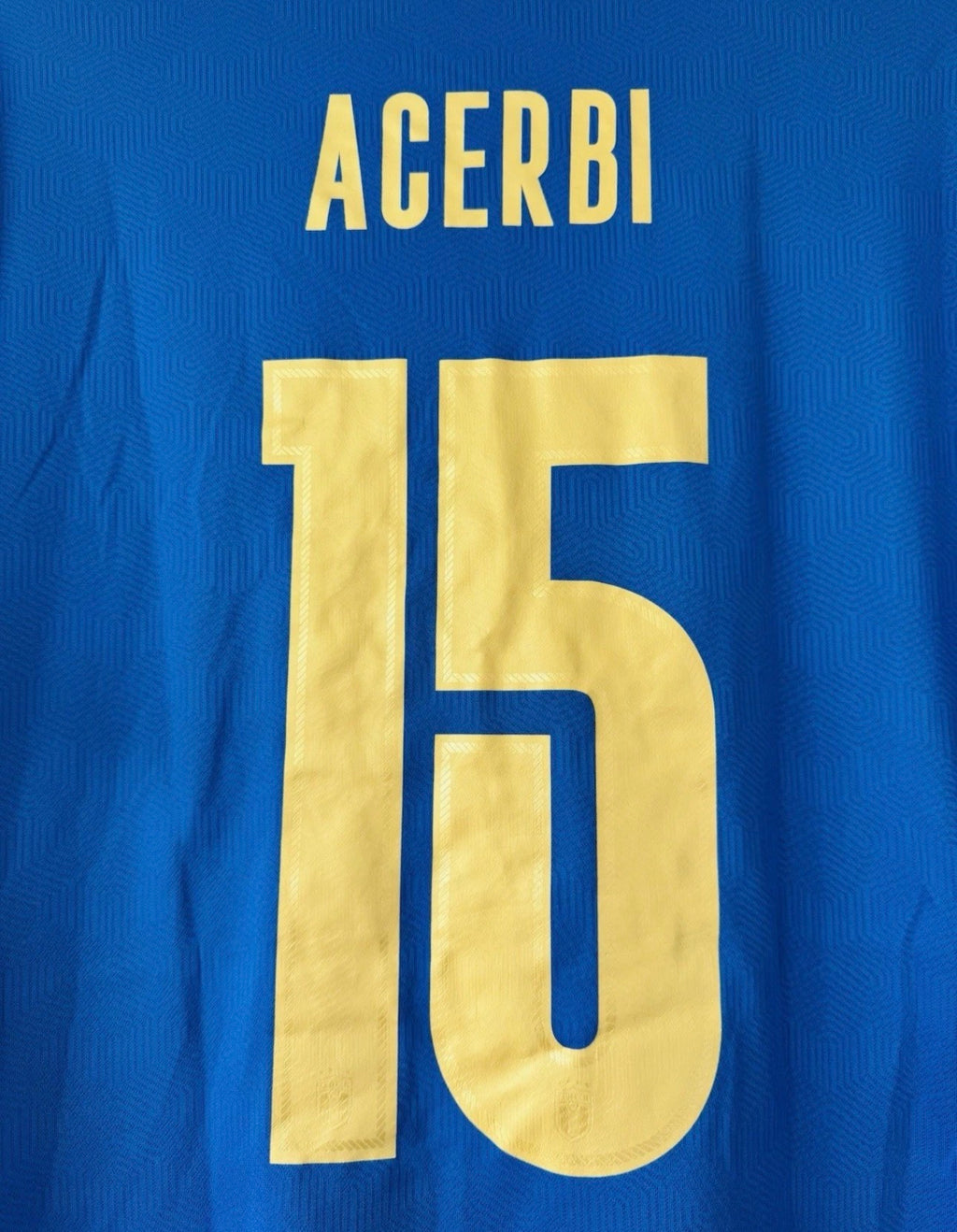 ITALY HOME PUMA JERSEY 20-21 ACERBI #15 [XL] FOOTBALL SHIRT SERIE A MATCH ISSUE