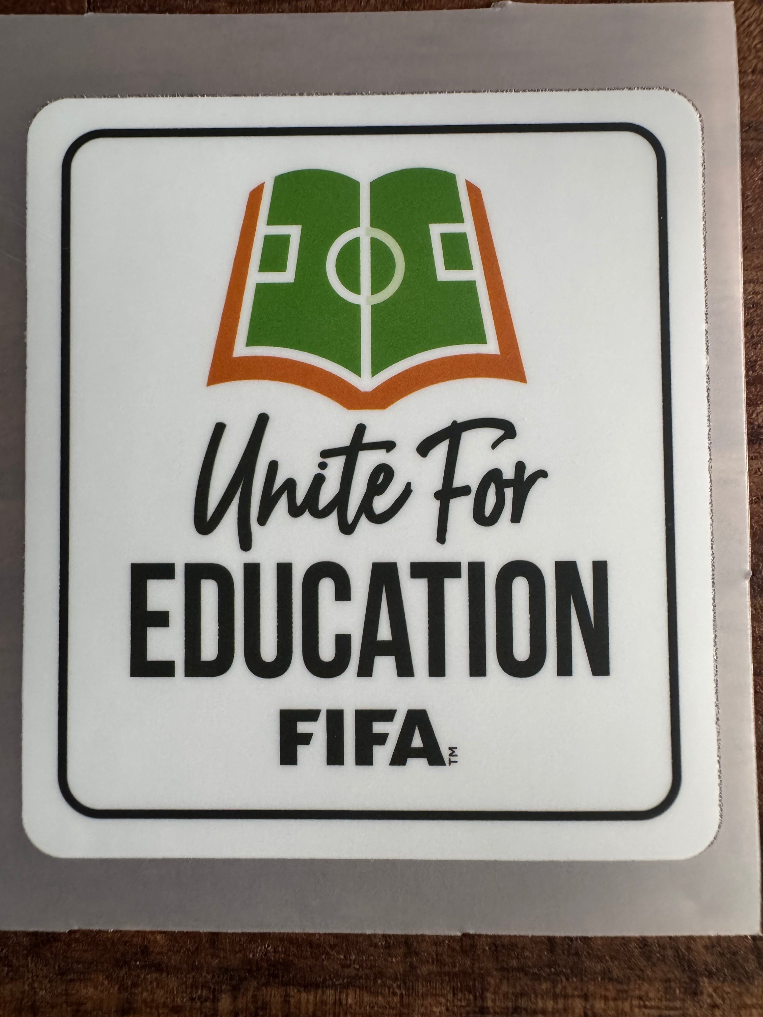 FIFA WORLD CUP PATCH 2026 ROUND OF 16  (HQ REPRO) WHITE “UNITE FOR EDUCATION”
