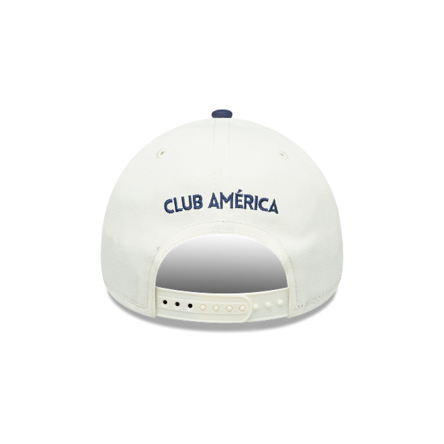 NEW CLUB AMERICA 9FORTY CHROME OUTLINE LOGO CAP WHITE & NAVY ADJUSTABLE