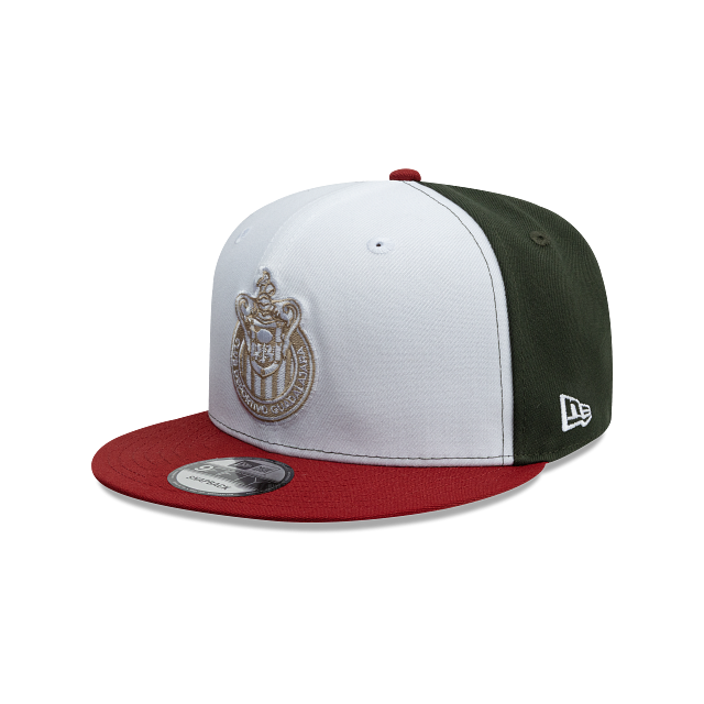 NEW CHIVAS GUADALAJARA 9FIFTY TRICOLOR CAP WHITE ADJUSTABLE