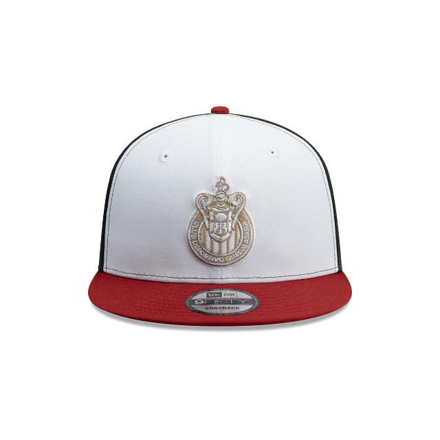 NEW CHIVAS GUADALAJARA 9FIFTY TRICOLOR CAP WHITE ADJUSTABLE