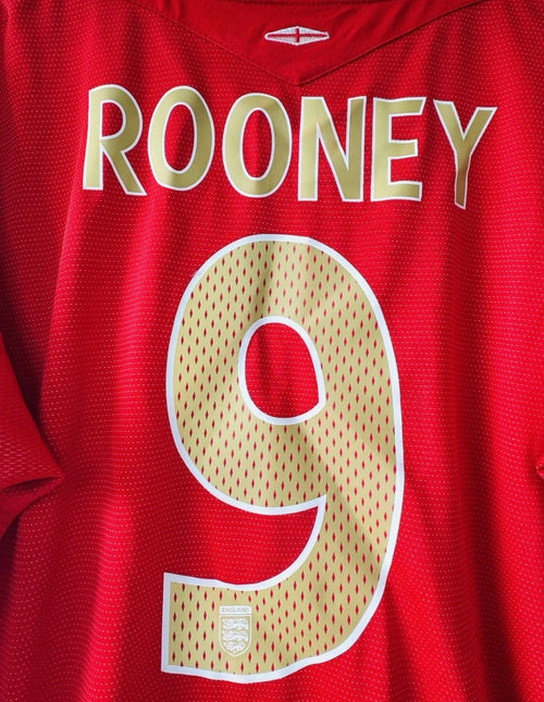 England Away Shirt Wayne Rooney #9 Size L 2004-2006 Football - photo 2