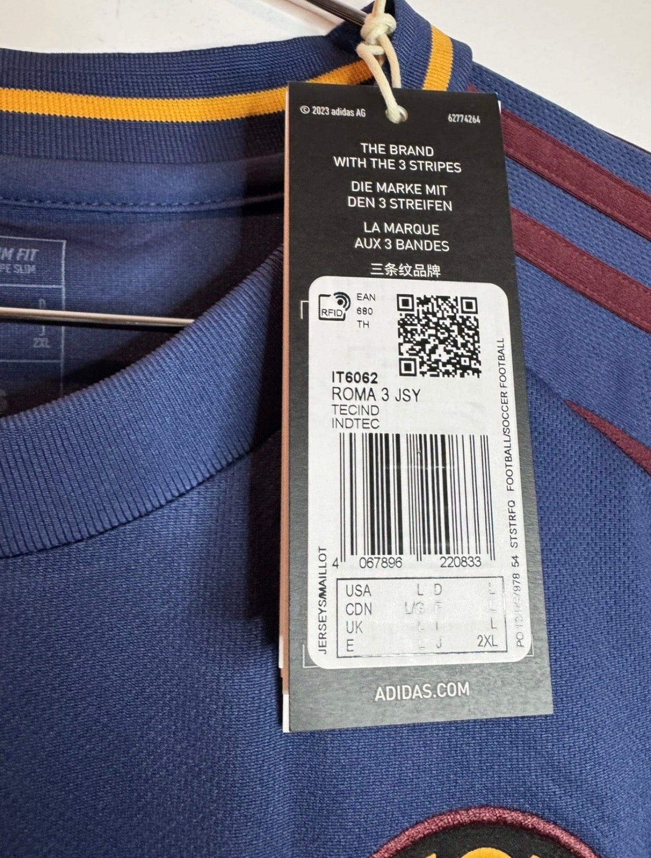 AS ROMA THIRD SHIRT 24-25 DYBALA #21 ADIDAS NEW WITH TAGS  [L] FOOTBALL