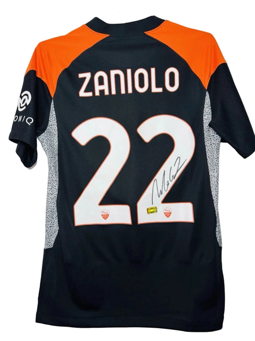 AS Roma Third Shirt 2020-2021 Size S Signed Nicolo Zaniolo