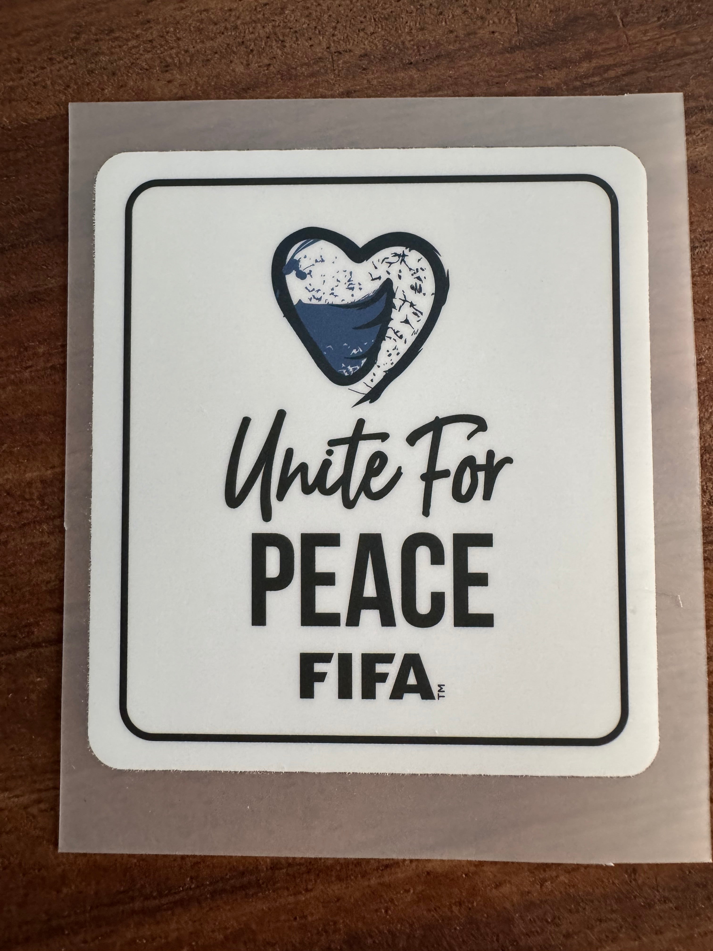 FIFA WORLD CUP PATCH 2026 GROUP STAGE GAME 1  (HQ REPRO) WHITE “UNITE FOR PEACE”