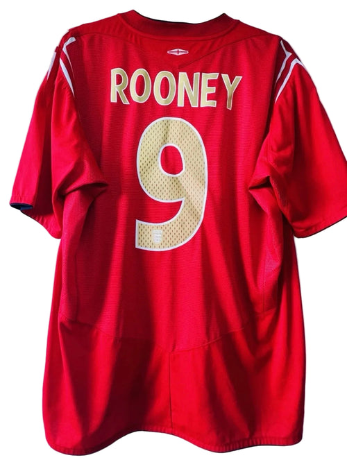 England Away Shirt Wayne Rooney #9 Size L 2004-2006 Football