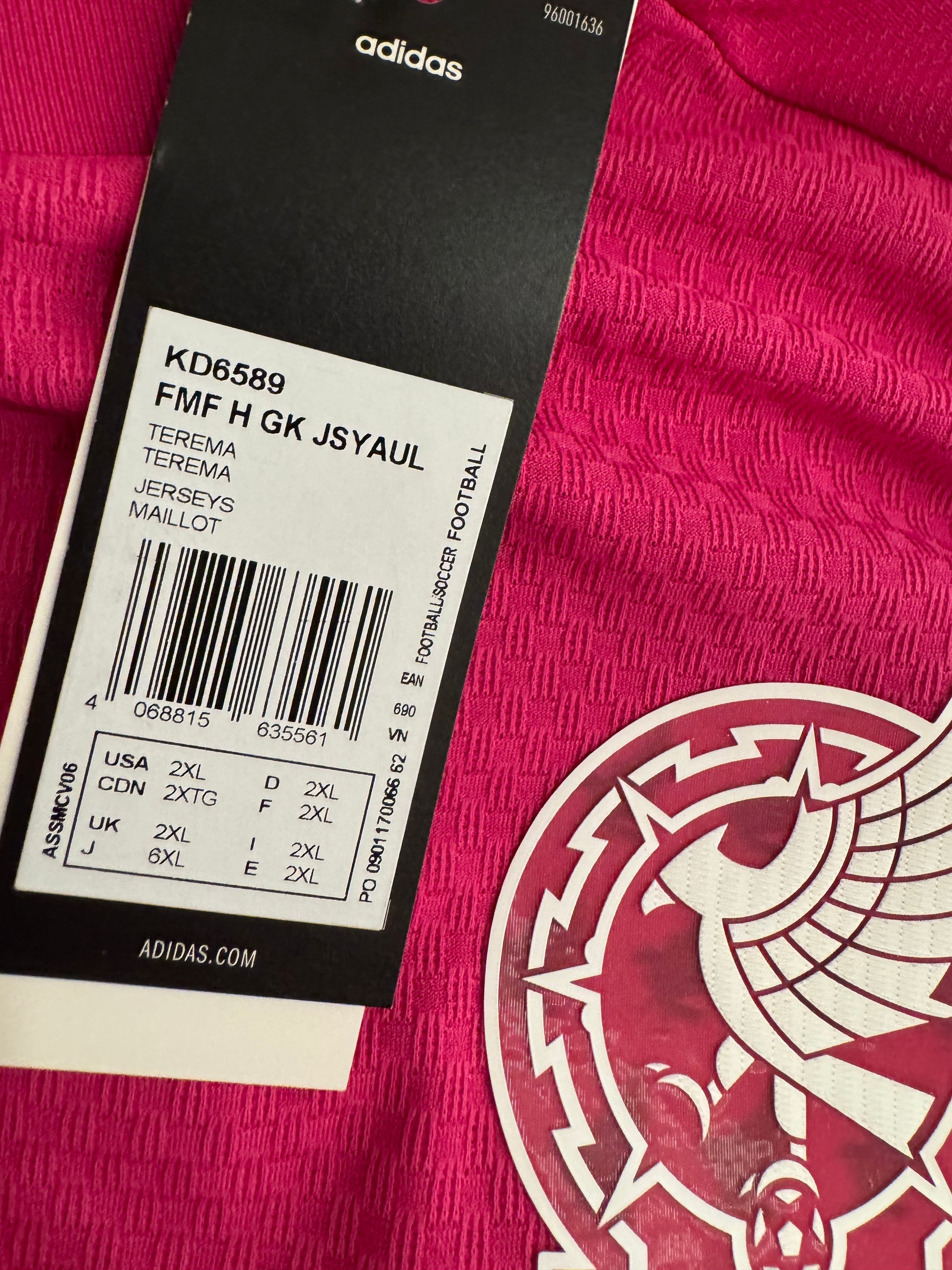 NEW MEXICO GOALKEEPER PINK SHIRT WORLD CUP 2026 AUTHENTIC ADIDAS LONG SLEEVE