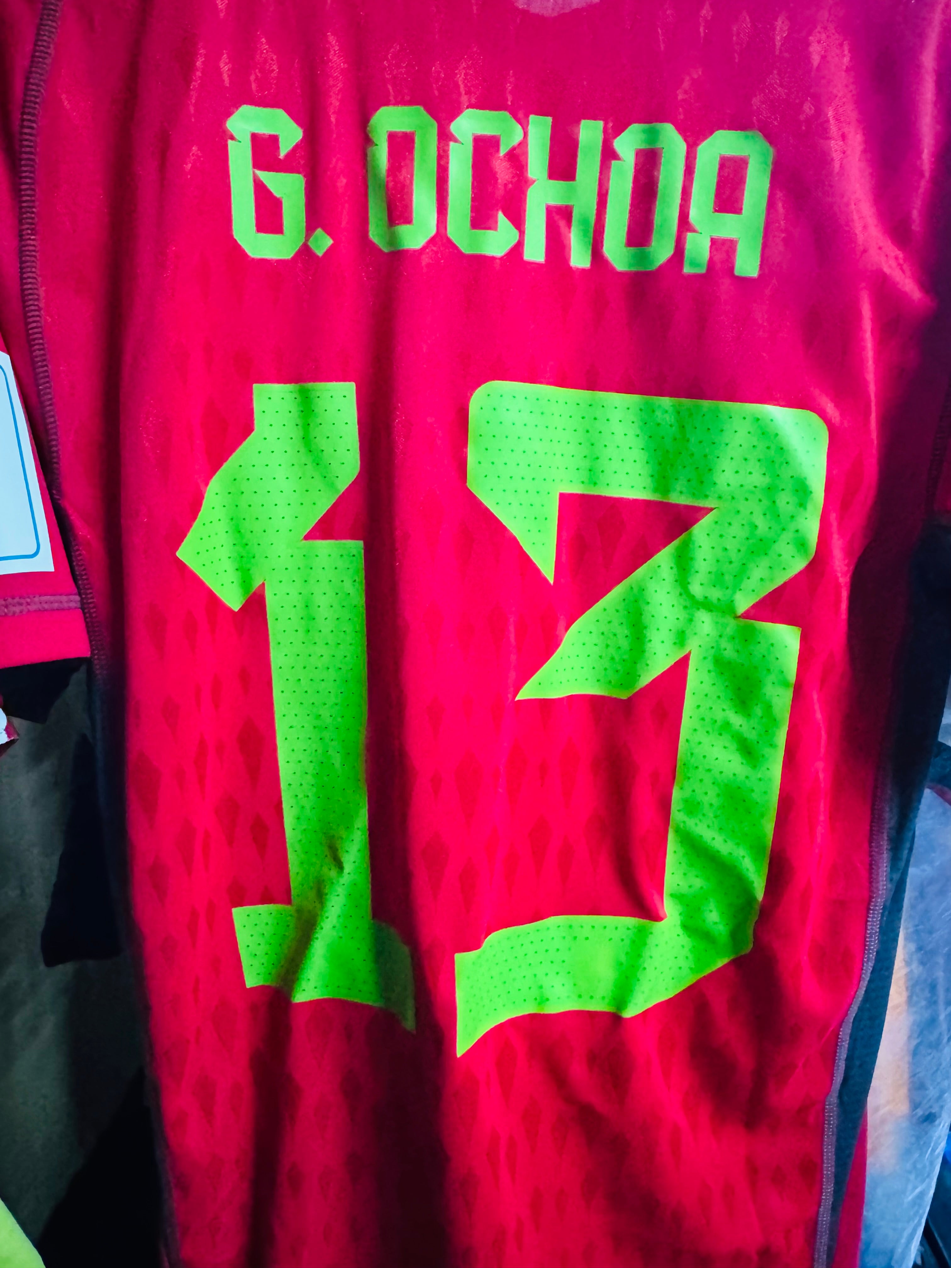 MEXICO MATCH ISSUE SHIRT GOALKEEPER WORLD CUP 2022 QATAR OCHOA  #13 [L] UTILERIA