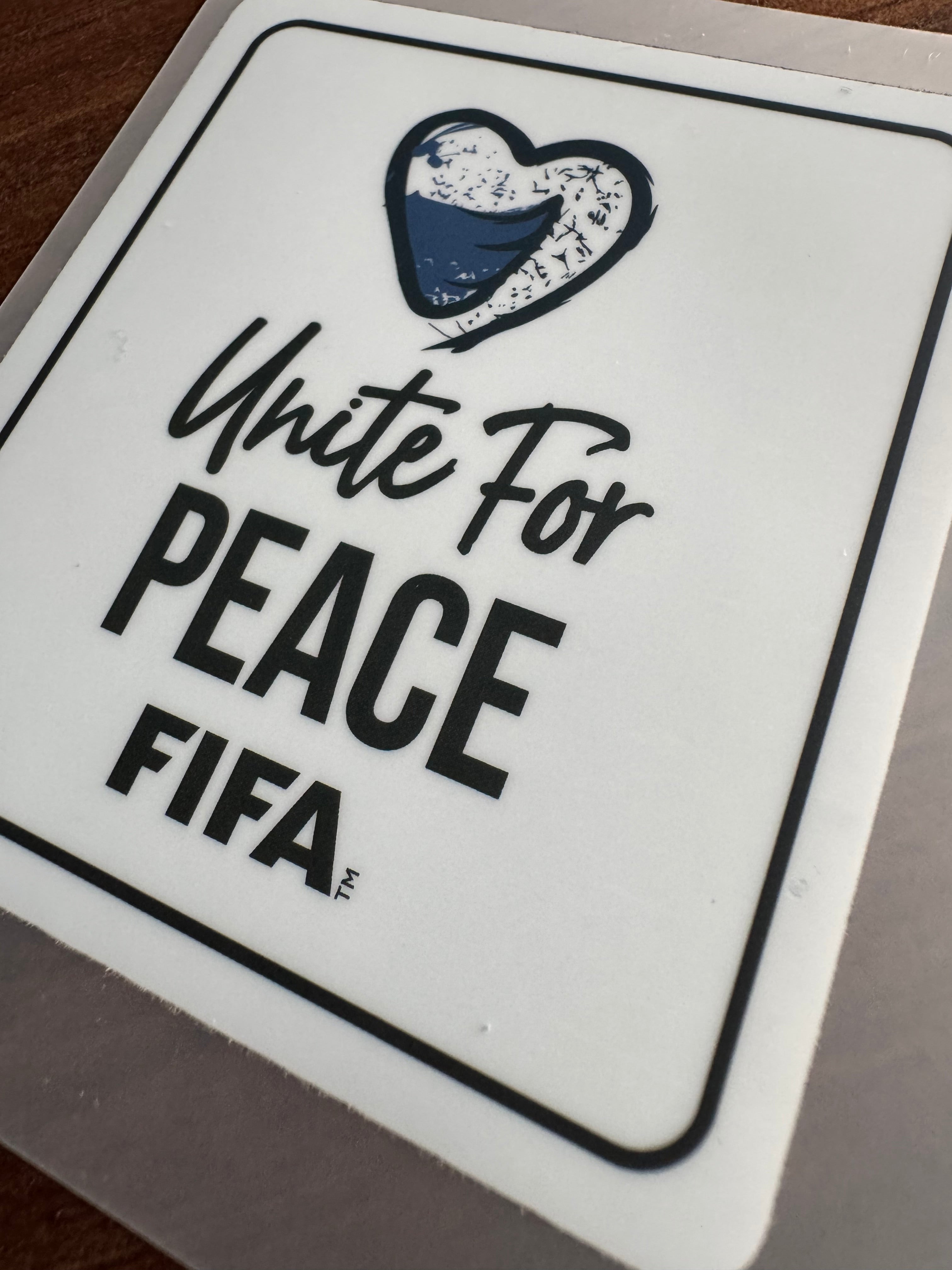 FIFA WORLD CUP PATCH 2026 GROUP STAGE GAME 1  (HQ REPRO) WHITE “UNITE FOR PEACE”