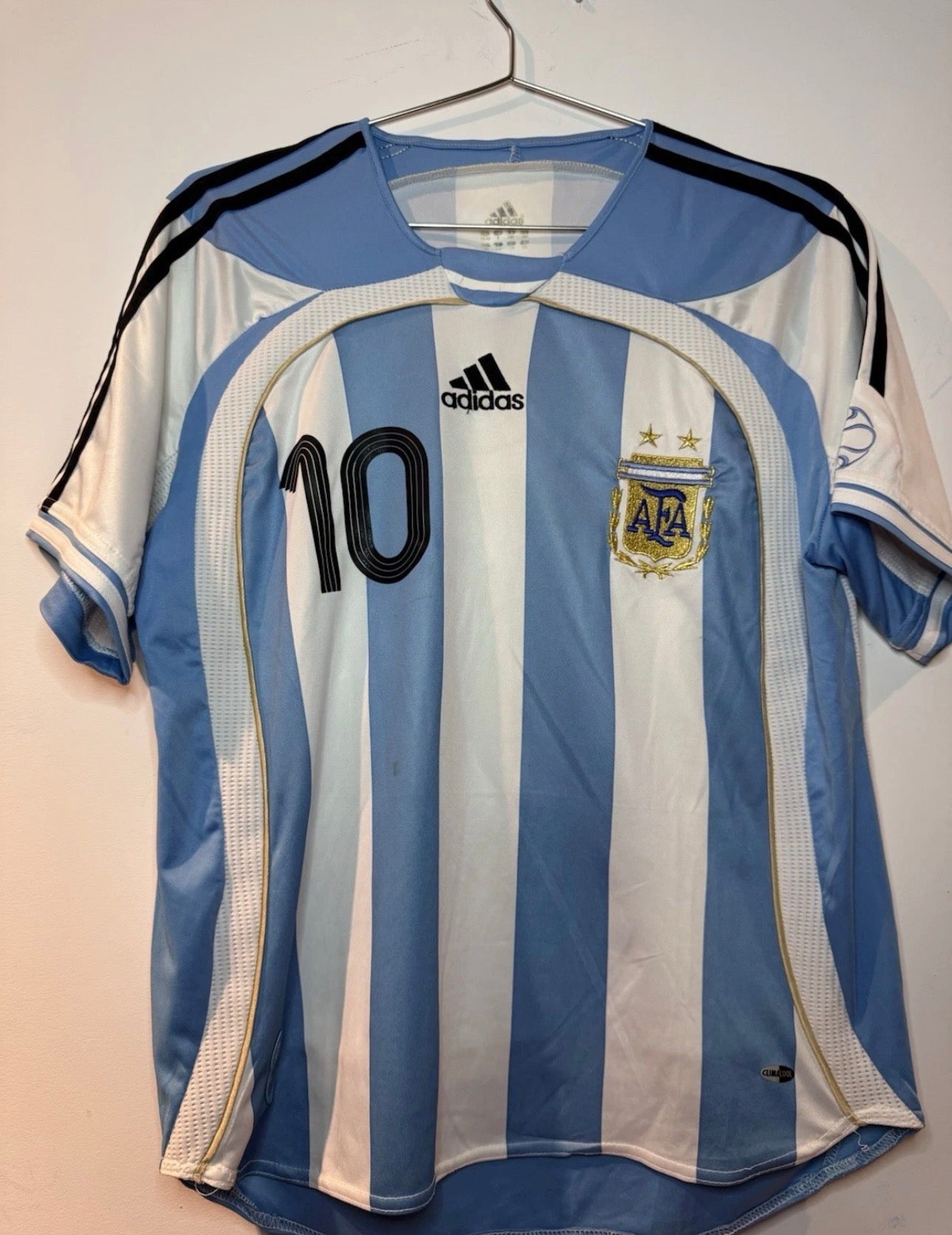 ARGENTINA 2006 WORLD CUP HOME SHIRT ADIDAS [S] JUAN ROMAN RIQUELME #10