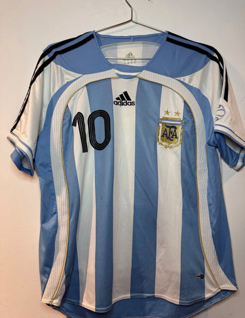 ARGENTINA 2006 WORLD CUP HOME SHIRT ADIDAS [S] JUAN ROMAN RIQUELME #10