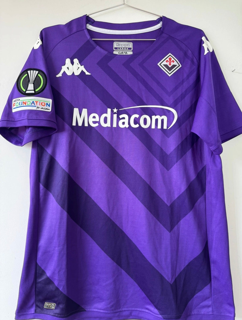 FIORENTINA HOME SHIRT 2022-2023  KAPPA [L] FOOTBALL SERIE A EUROPA LEAGUE