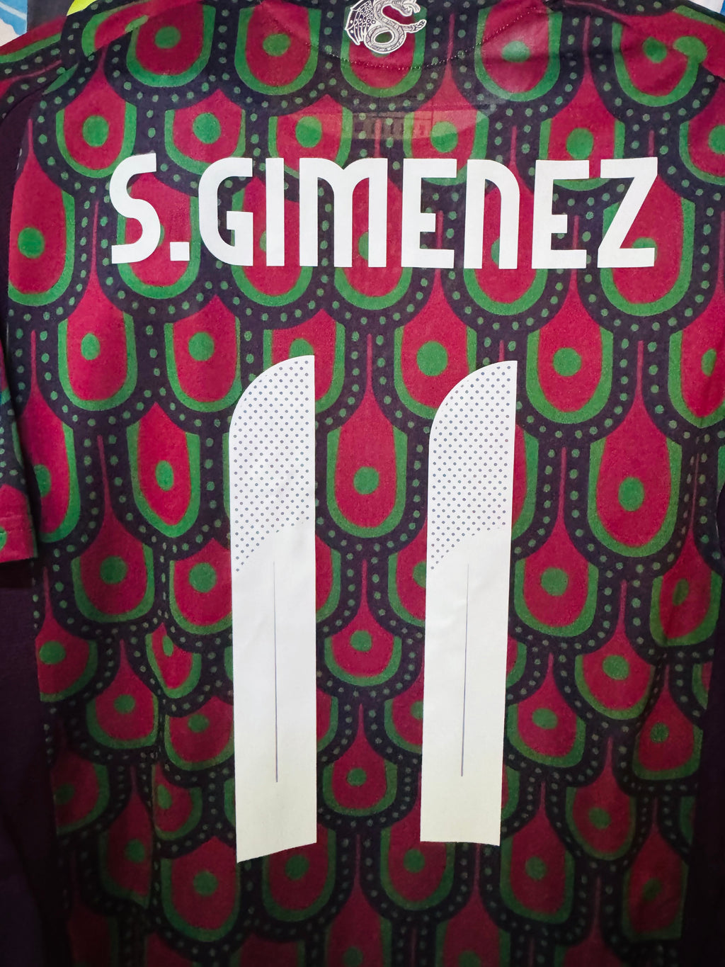 MEXICO MATCH SHIRT HOME 2024 SANTI GIMENEZ #11 [S] COPA AMERICA 2024 PLAYER