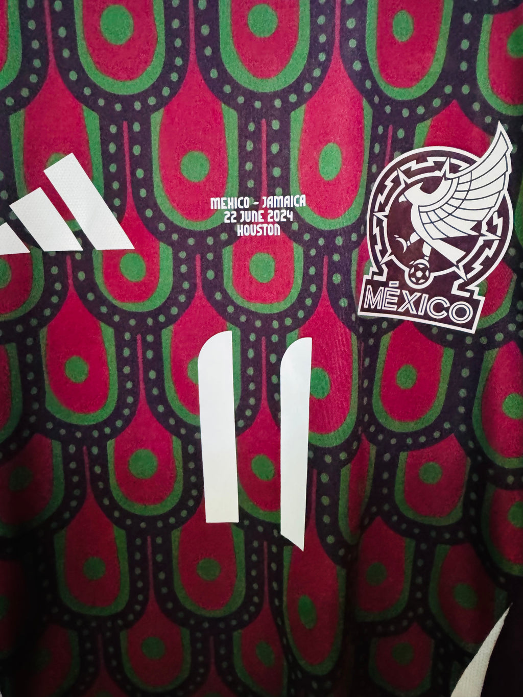 MEXICO MATCH SHIRT HOME 2024 SANTI GIMENEZ #11 [S] COPA AMERICA 2024 PLAYER