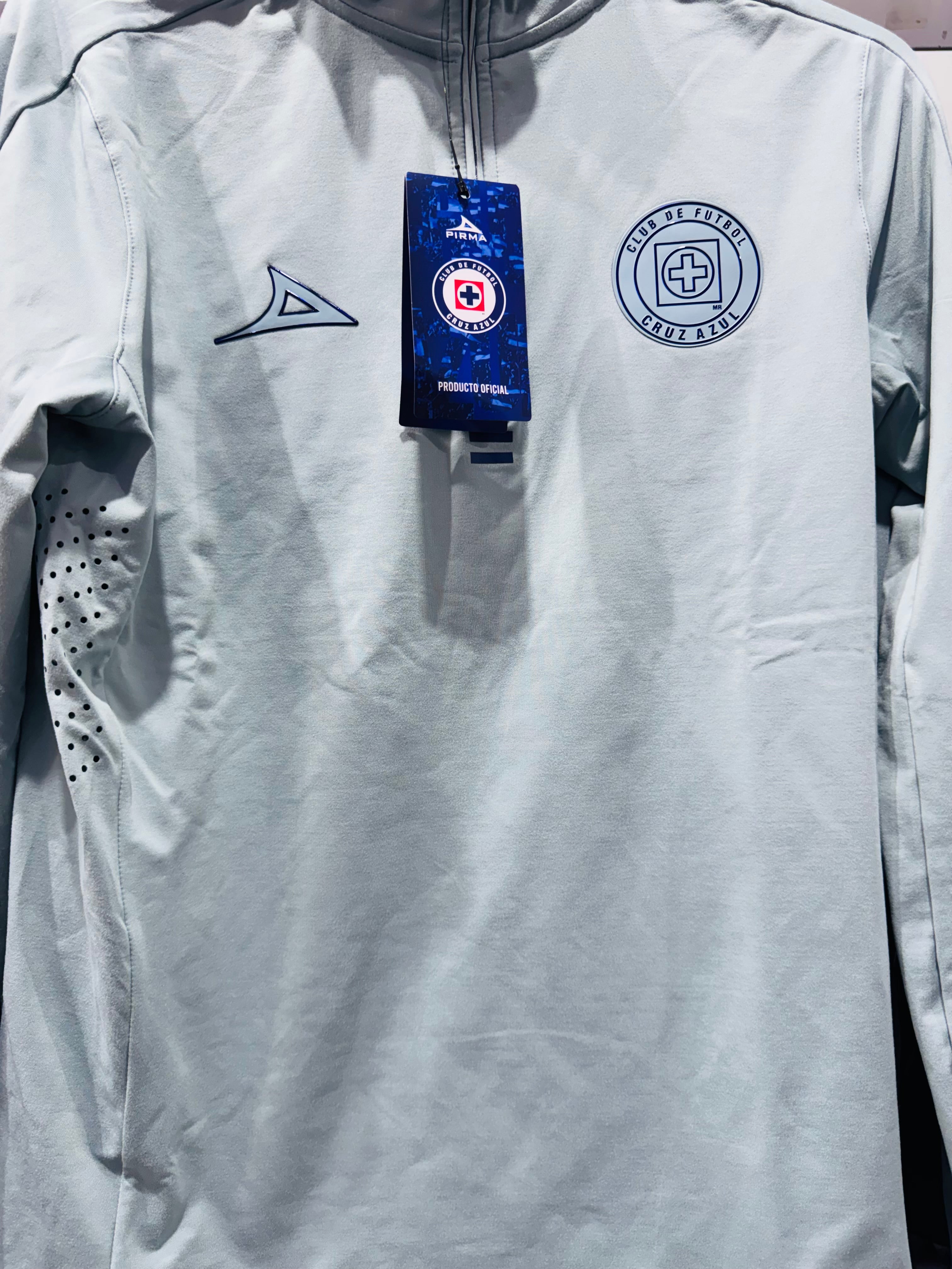 NUEVA SUDADERA CRUZ AZUL MEDIA CREMALLERA VERDE CLARO 2026-2027