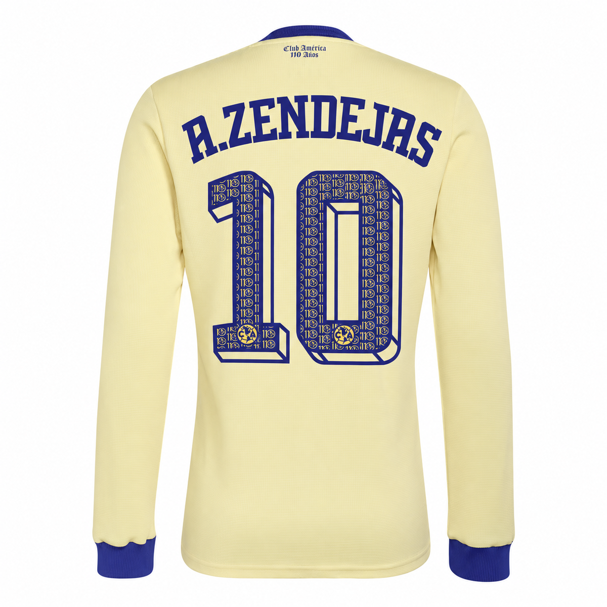 Club America A. Zendejas #10 110 Anniversary personalization - back view