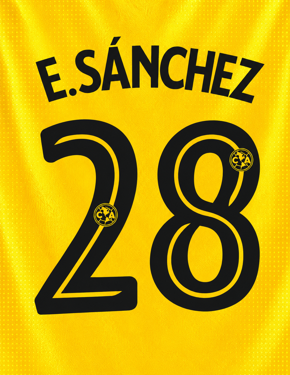 OFFICIAL CLUB AMERICA NAME SET E. SANCHEZ #28 HOME SHIRT 26/27