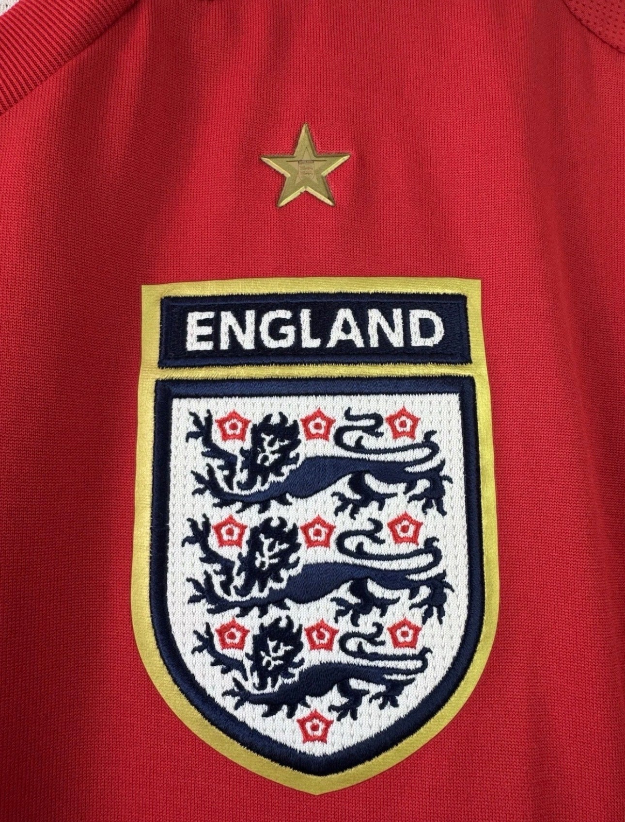 ENGLAND HOME UMBRO SHIRT 06-08 [M] BECKHAM #23 LONG SLEEVE
