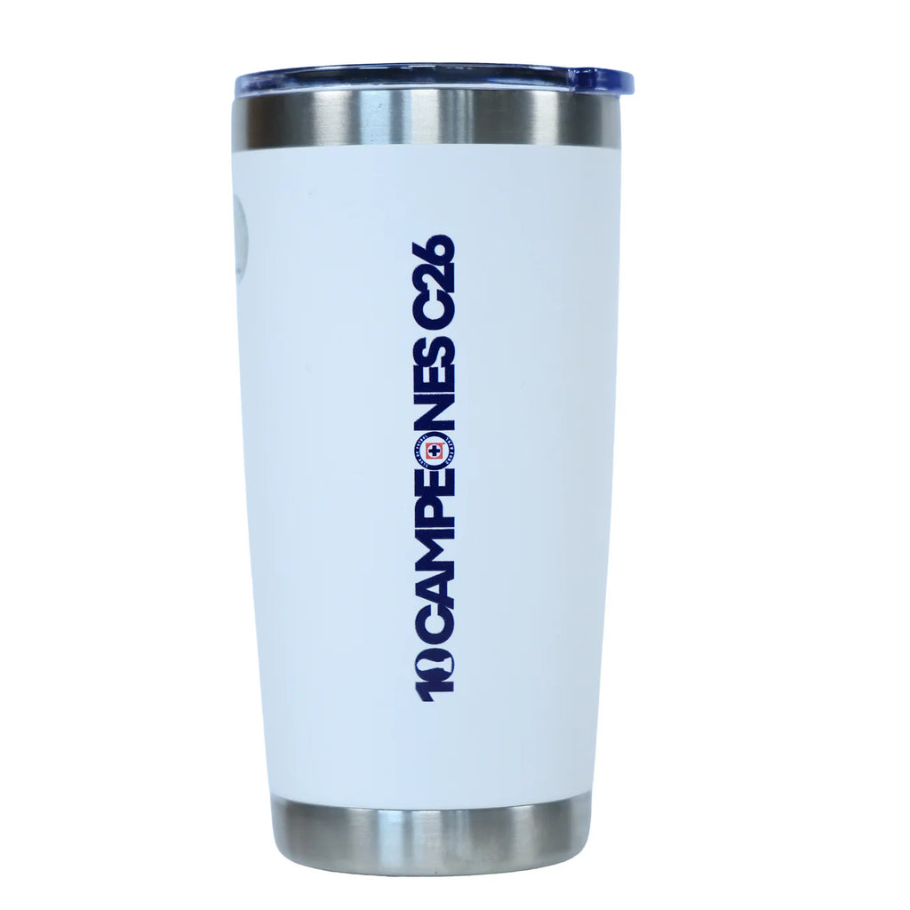 CRUZ AZUL STEEL TUMBLER "10 CHAMPIONS C26" 20oz