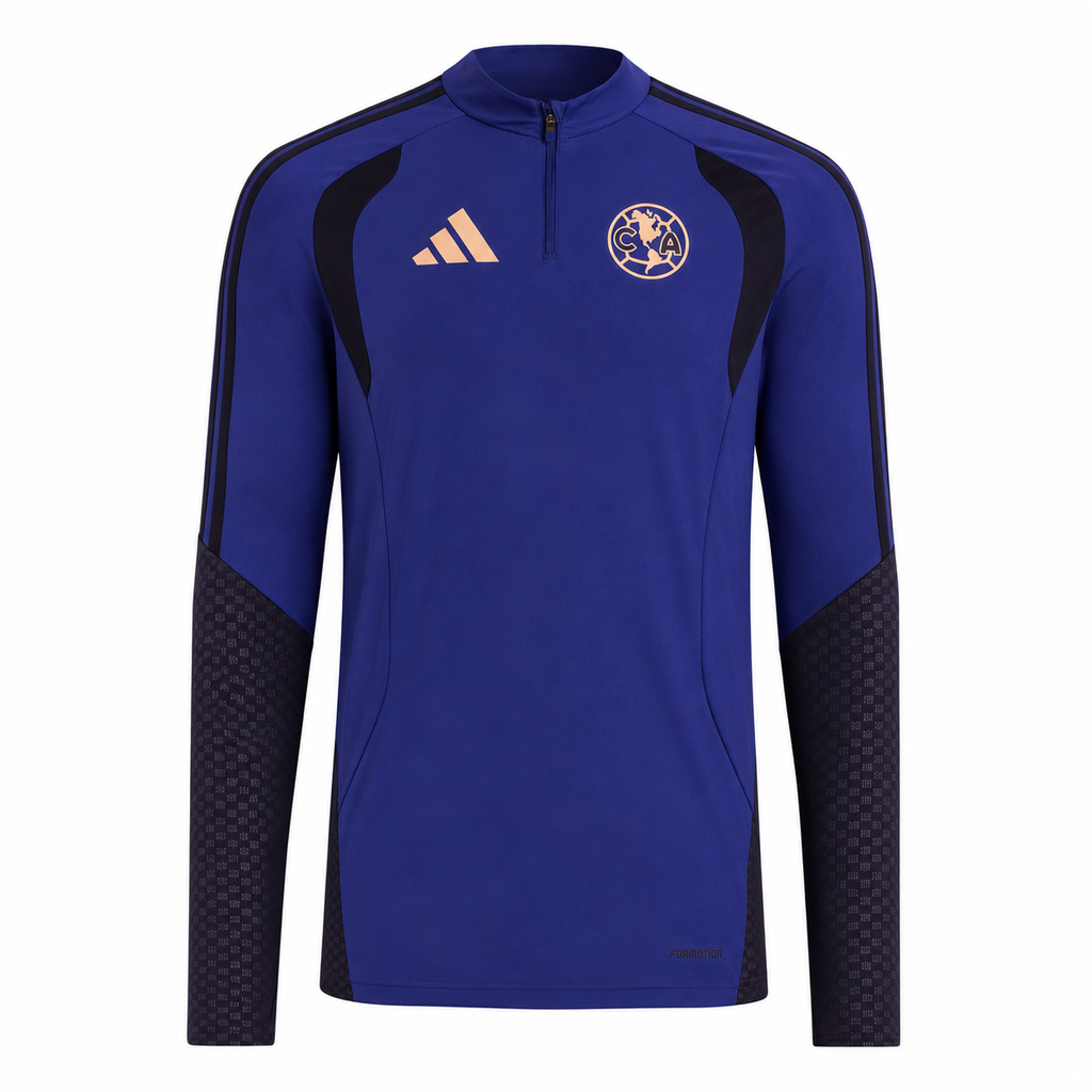 NEW CLUB AMERICA HALF ZIP SWEATSHIRT 2026-2027 ADIDAS NAVY
