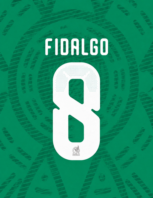 Fidalgo #8 Name & Number Set For Mexico 2026 Green Home Shirt