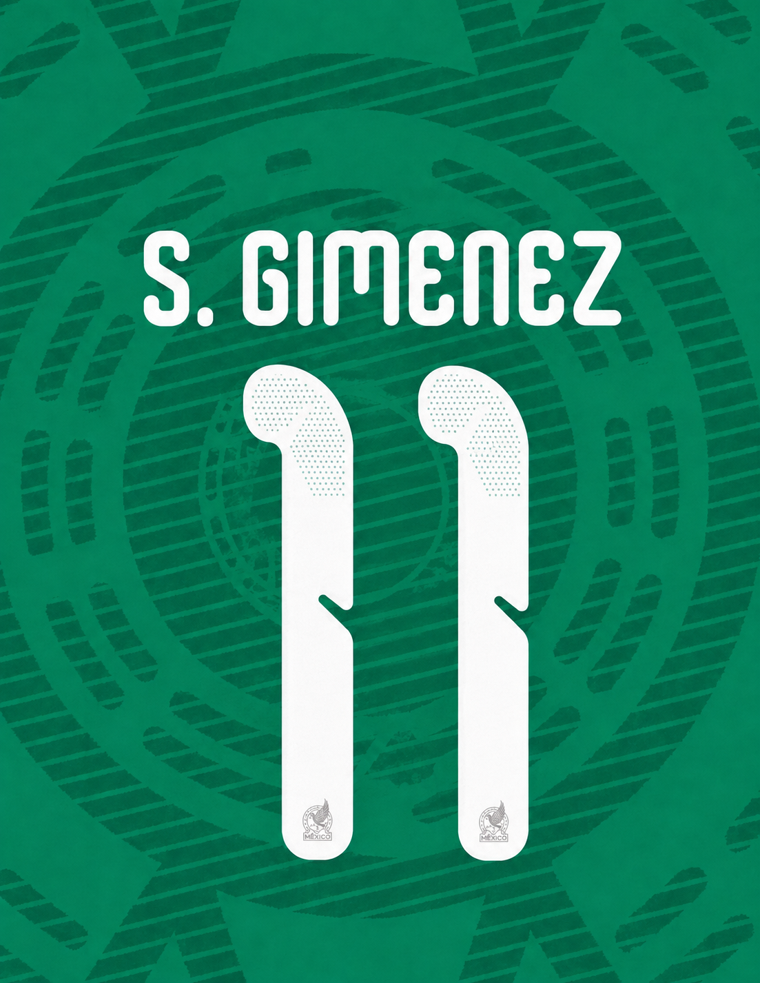 S. GIMENEZ #11 NAME & NUMBER SET FOR MEXICO 2026 GREEN HOME SHIRT
