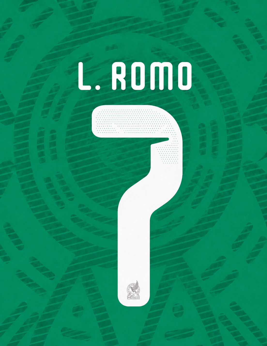 L. ROMO #7 NAME & NUMBER SET FOR MEXICO 2026 GREEN HOME SHIRT