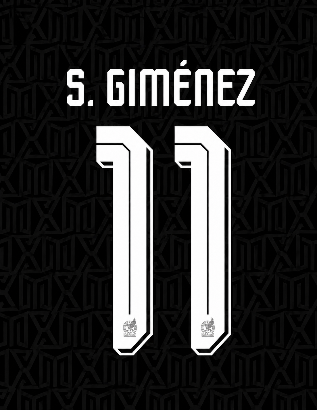 E. LIRA #6 JUEGO DE NOMBRE Y NÚMERO PARA LA TERCERA CAMISETA NEGRA DE MÉXICO