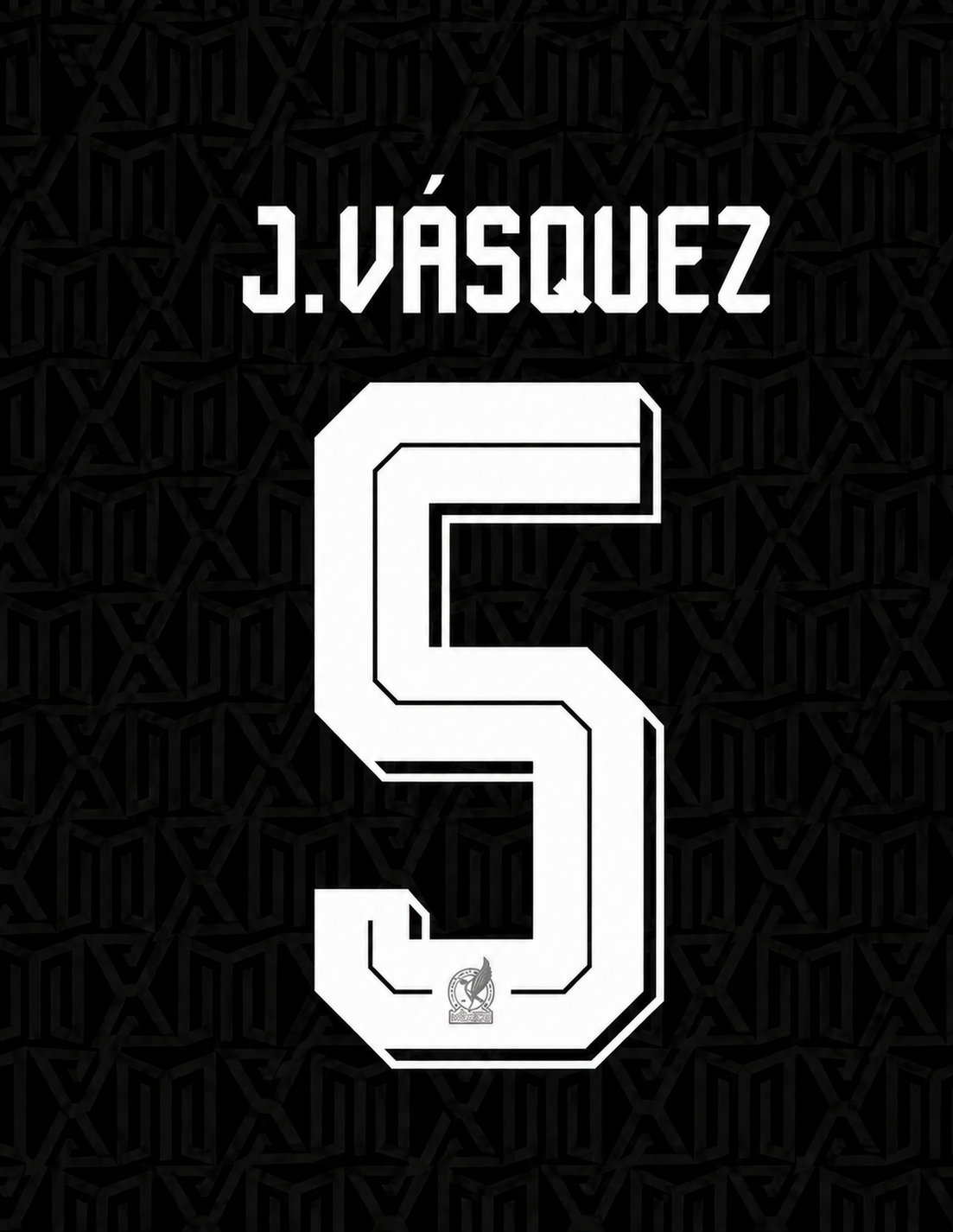 OFFICIAL J.VÁSQUEZ #5 NAME & NUMBER SET FOR MEXICO THIRD SHIRT WC2026