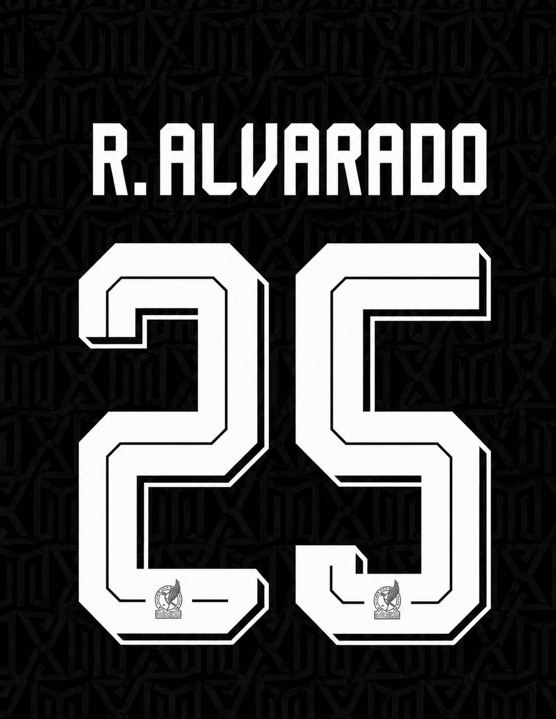 A. GONZÁLEZ #14 CONJUNTO DE NOMBRE Y NÚMERO PARA LA TERCERA CAMISETA DE MÉXICO