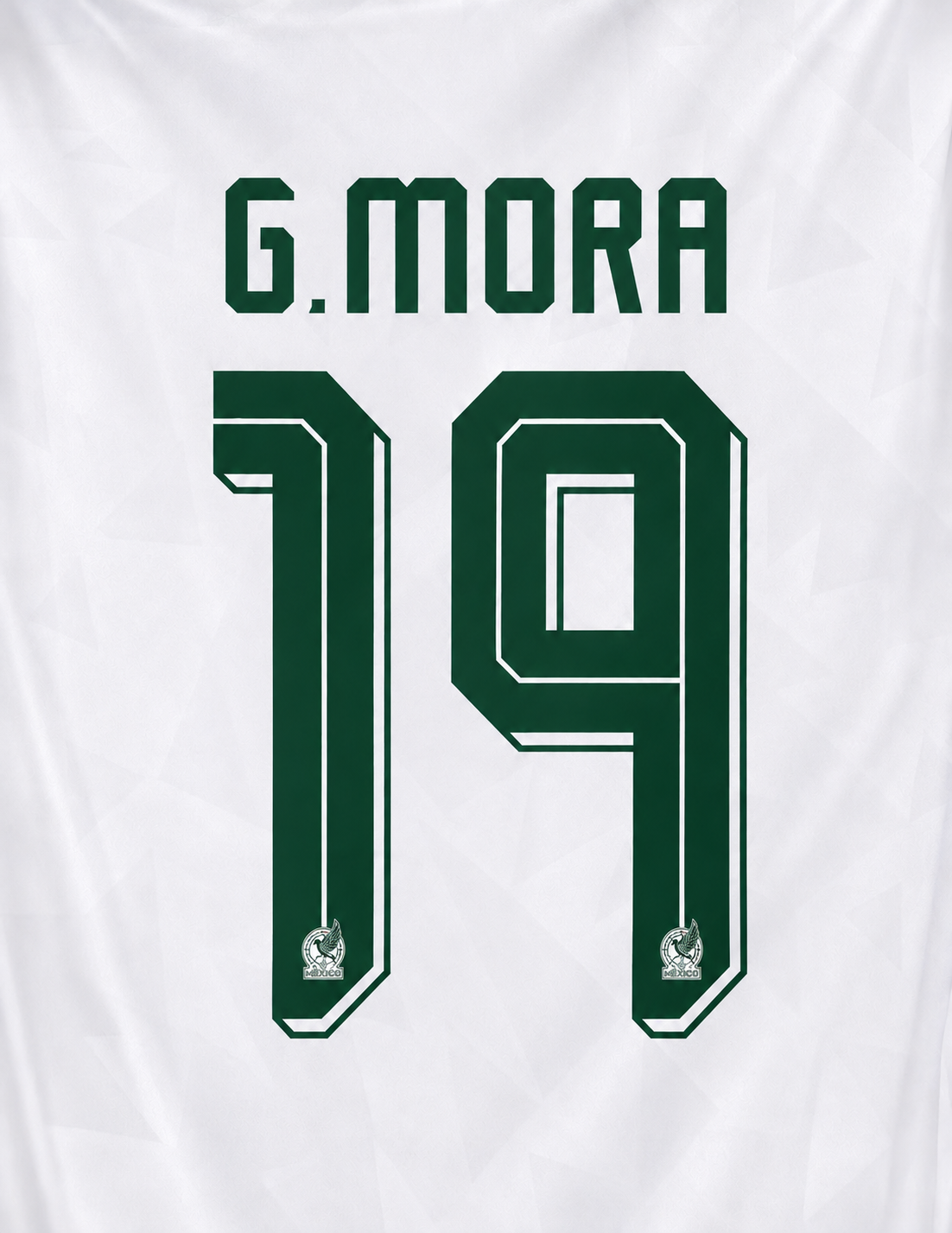 Nombre y número oficial de México J. Quiñones #16 Camiseta blanca de visitante Copa Mundial 26