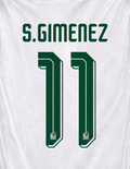 Nombre y número oficial de México J. Quiñones #16 Camiseta blanca de visitante Copa Mundial 26