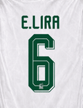 OFFICIAL MEXICO NAME & NUMBER SET E.LIRA #6 WHITE AWAY SHIRT WORLD CUP 26