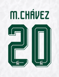 Nombre y número oficial de México J. Quiñones #16 Camiseta blanca de visitante Copa Mundial 26