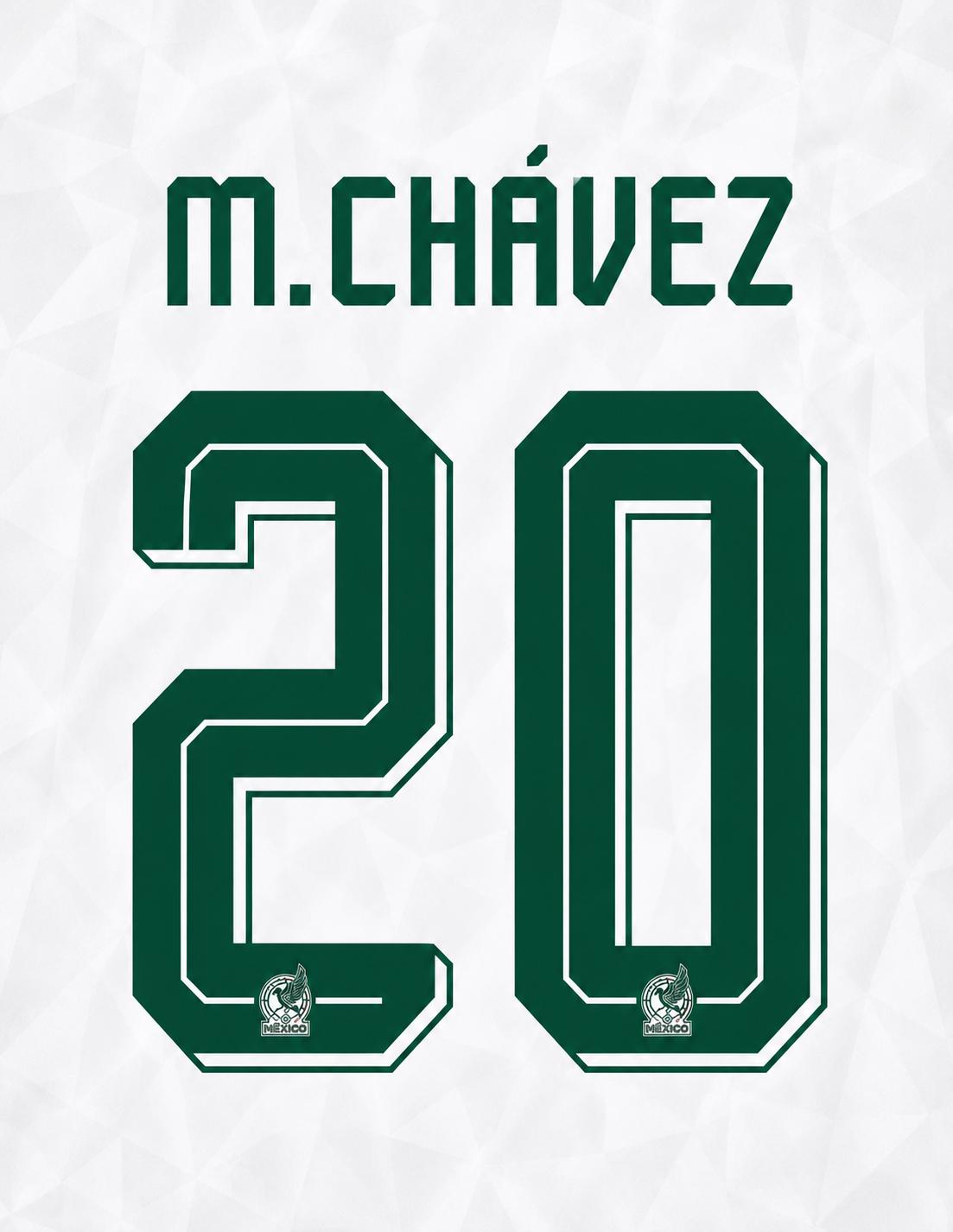 Nombre y número oficial de México J. Quiñones #16 Camiseta blanca de visitante Copa Mundial 26