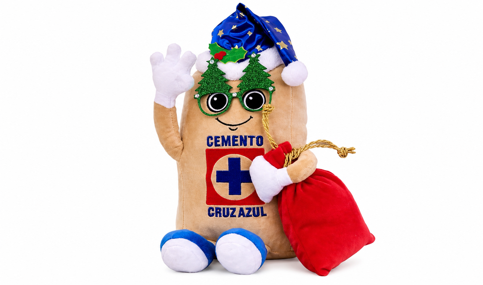 OFFICIAL CRUZ AZUL MASCOT COSTALITO CRUZAZULITO STUFFED TOY CHRISTMAS VERSION
