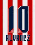 OFFICIAL CHIVAS GUADALAJARA NAME SET ALVAREZ #10 HOME SHIRT 26/27