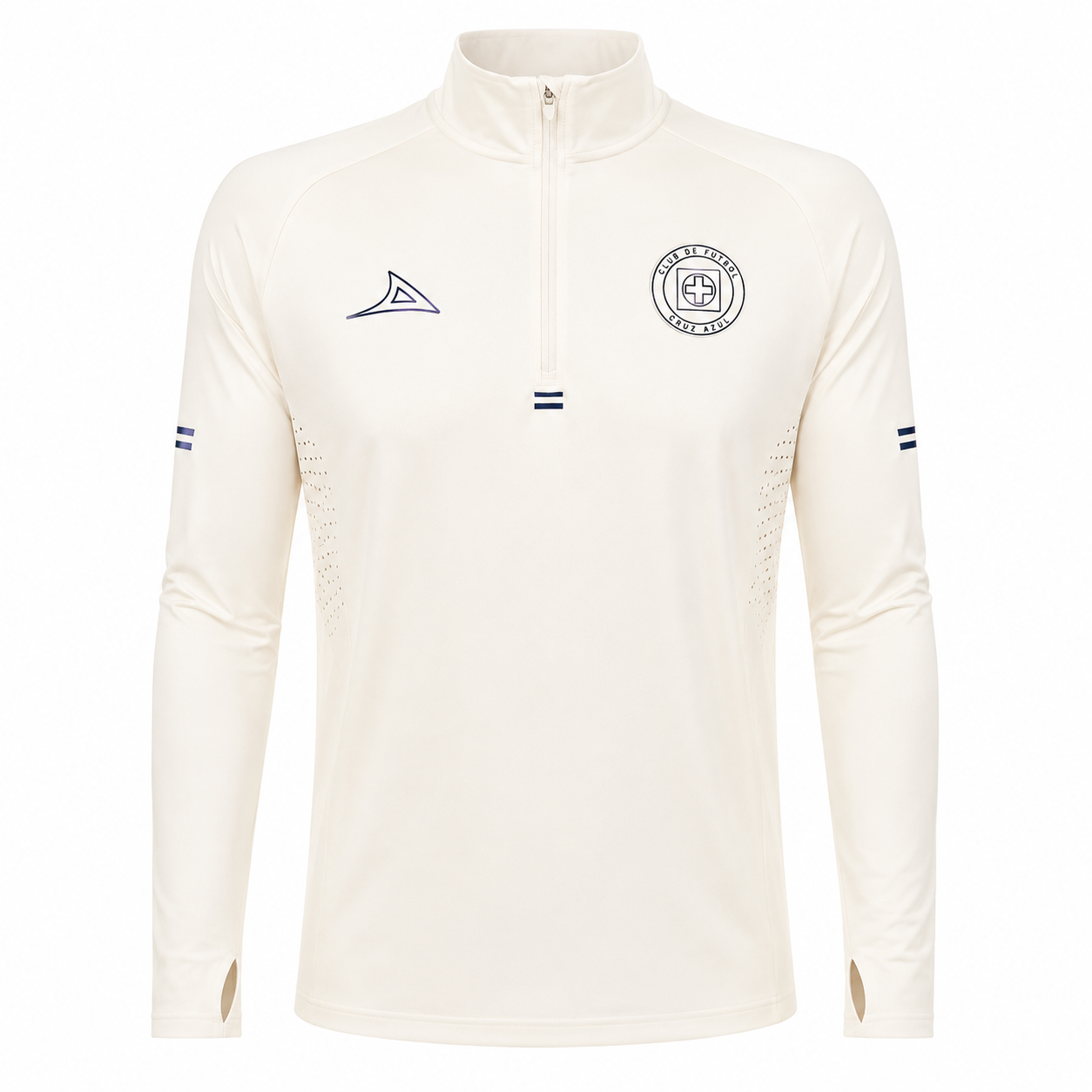 NEW CRUZ AZUL HALF ZIP SWEATSHIRT 2026-2027 BEIGE