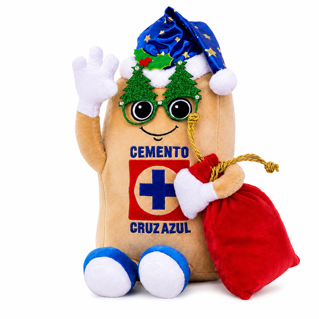 OFFICIAL CRUZ AZUL MASCOT COSTALITO CRUZAZULITO STUFFED TOY CHRISTMAS VERSION