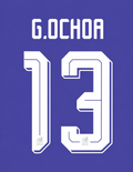 G.OCHOA #13 NOMBRE Y NÚMERO PARA CAMISETA DE PORTERO PÚRPURA DE MÉXICO