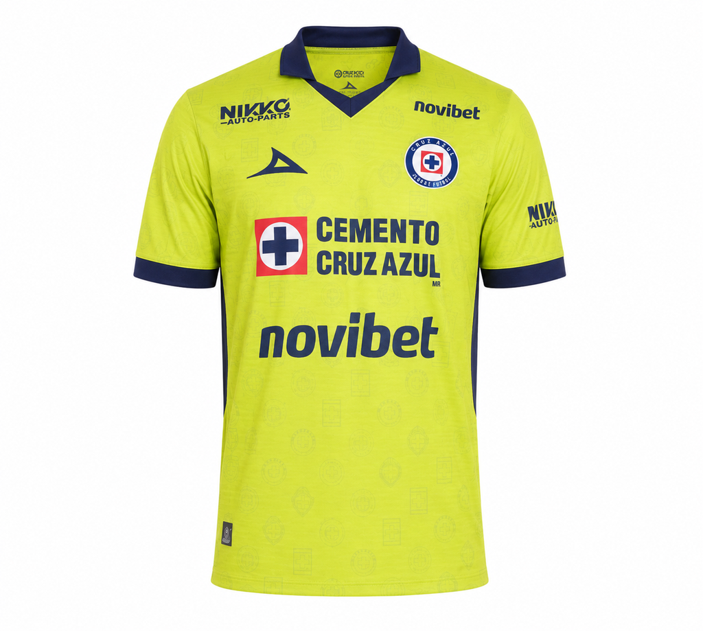 NEW CRUZ AZUL NEON YELLOW GOALKEEPER SHIRT 2026-2027 PIRMA