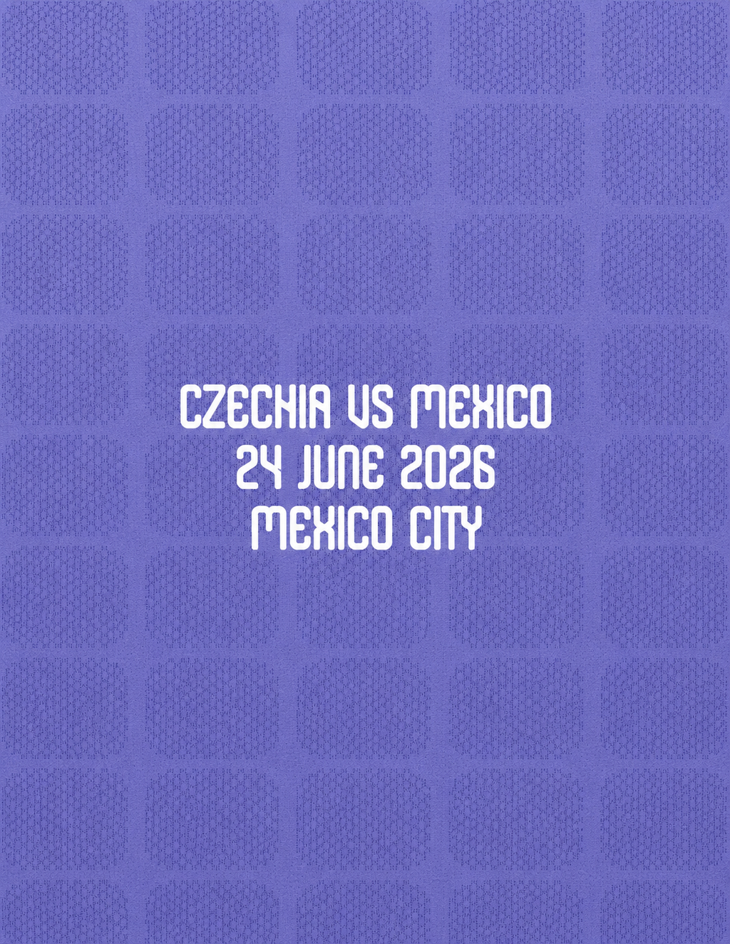 DETALLE DEL PARTIDO MÉXICO VS REPÚBLICA CHECA PARA CAMISETA DE PORTERO MUNDIAL 2026