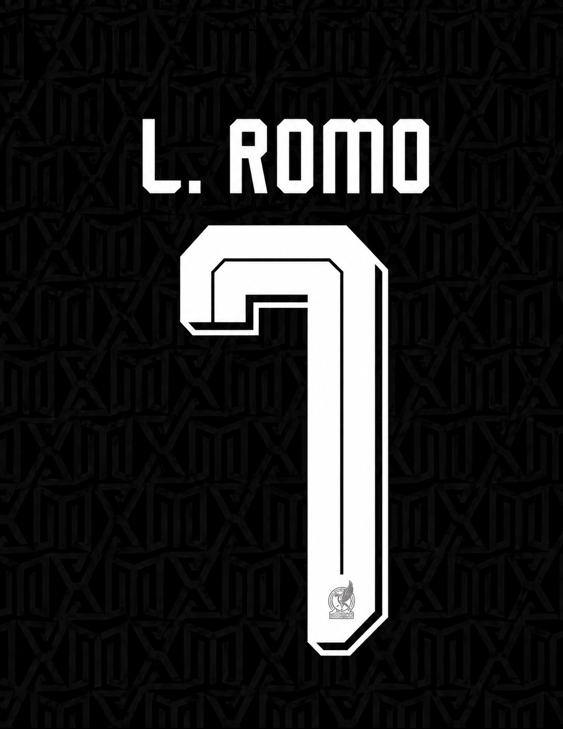 JUEGO OFICIAL DE NÚMEROS Y NOMBRES DE MÉXICO L. ROMO #7 TERCERA CAMISETA NEGRA COPA MUNDIAL 26