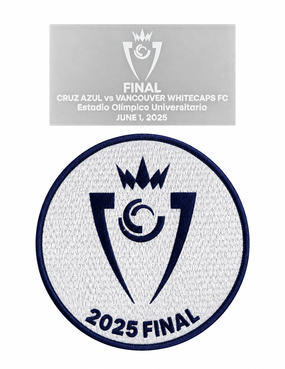 PARCHE Y DETALLE DE PARTIDO CRUZ AZUL CONCACAF CHAMPIONS CUP FINAL