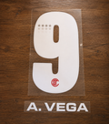 OFFICIAL TOLUCA FC A.VEGA #9 NAME SET FOR HOME SHIRT