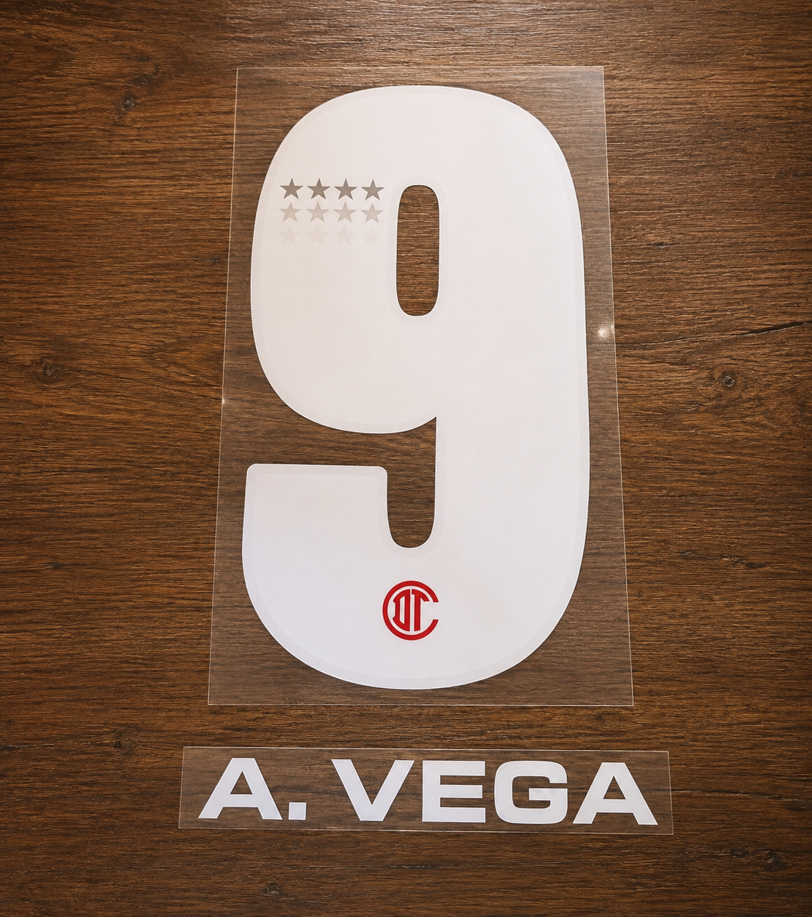 OFFICIAL TOLUCA FC A.VEGA #9 NAME SET FOR HOME SHIRT